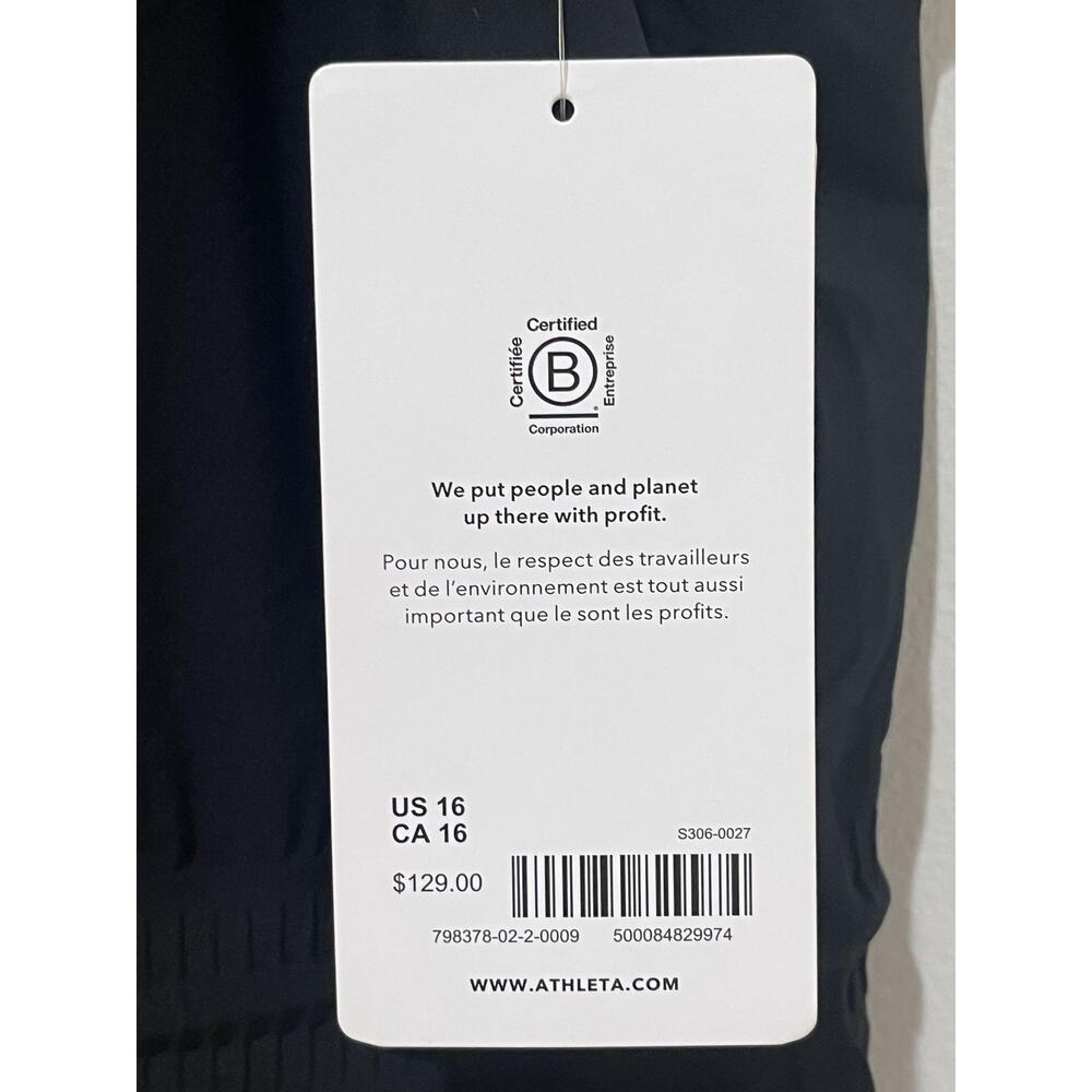 Athleta Jumpsuit Womens 16 Black Savannah Sleeveless V Neck Wide Leg Drawstring - Picture 8 of 12